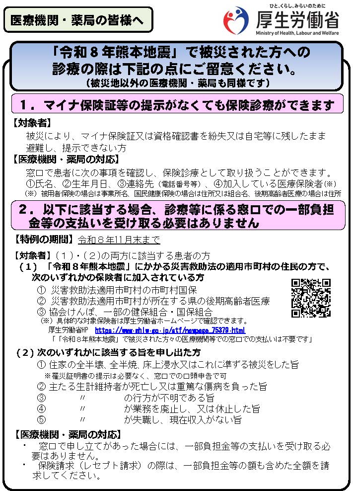 医療機関・薬局の皆様へ
